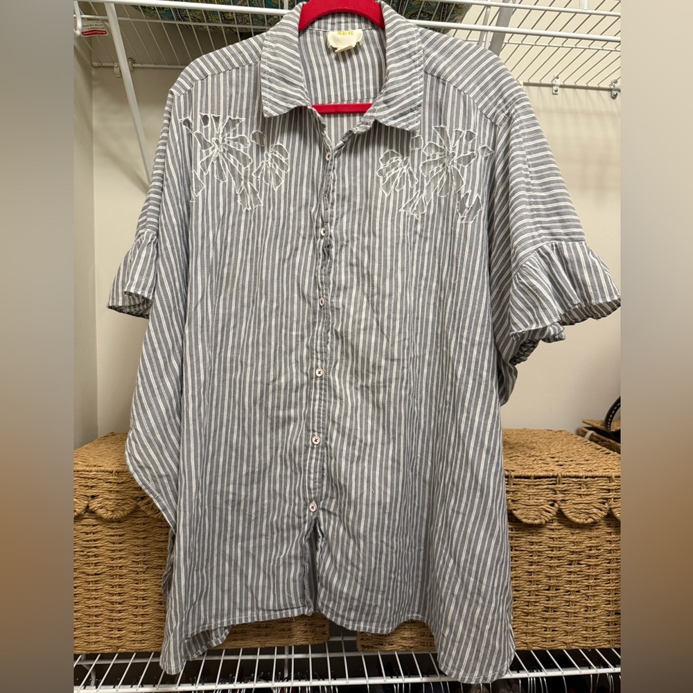 Anthropologie Maeve Betty Oversized Button Down Shirt